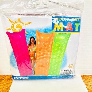 Intex 2011 Relax-A-Mat Pink Pool Float W/Pillow Top New Adult 72X27